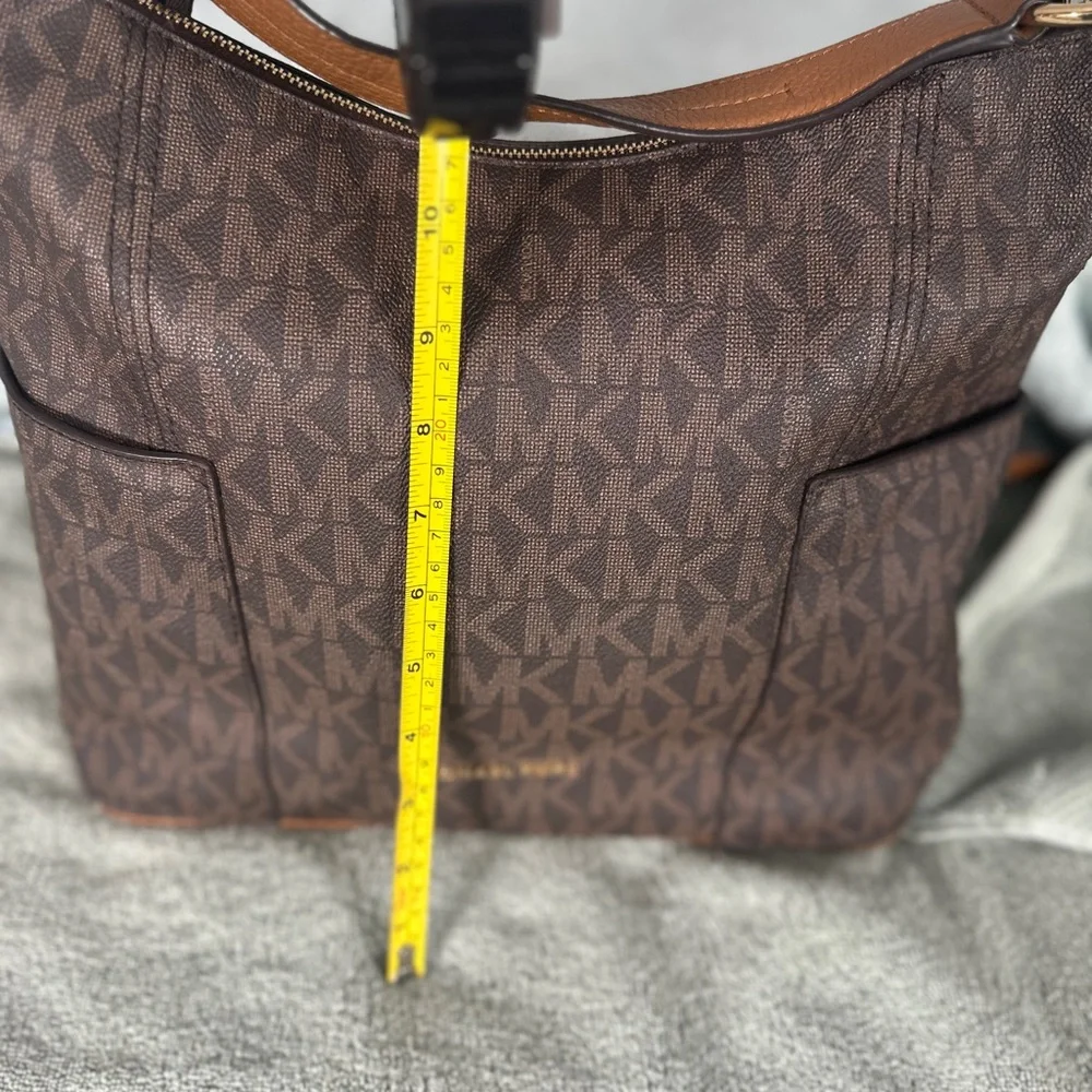 Michael Kors Brown MK Logo Convertible Shoulder Bag - Picture 6 of 9